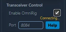 Champ port OmniRig dans General Settings